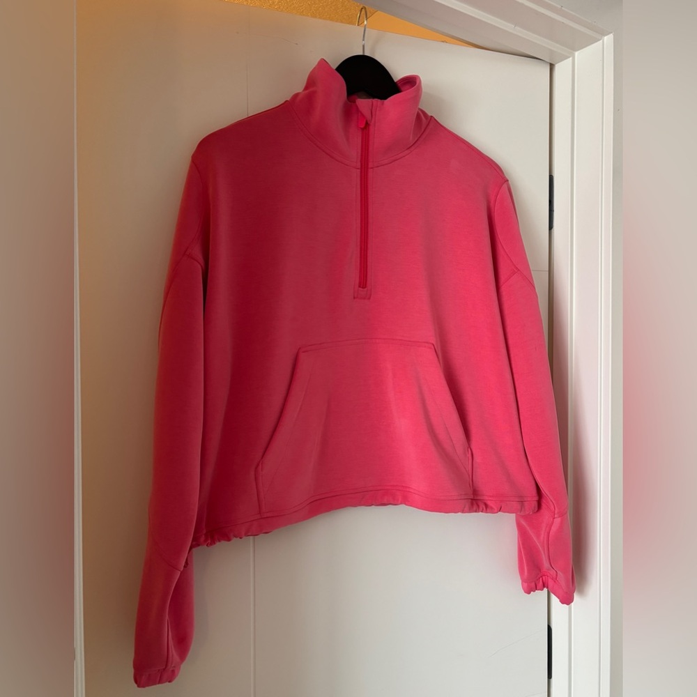 lululemon athletica Hot Pink Half-Zip Cowl Sweatshirt